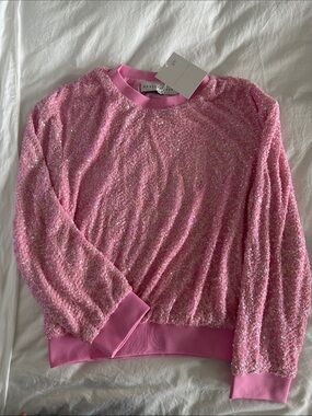 Endless Rose Pink Sequin Crewneck Sweater